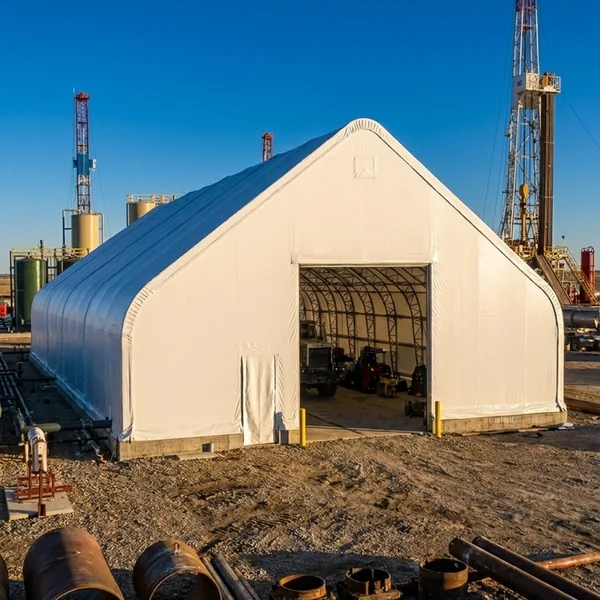 MAX Industrial 80 by 120 fabric building, 37-foot peak, 900g PVC cover